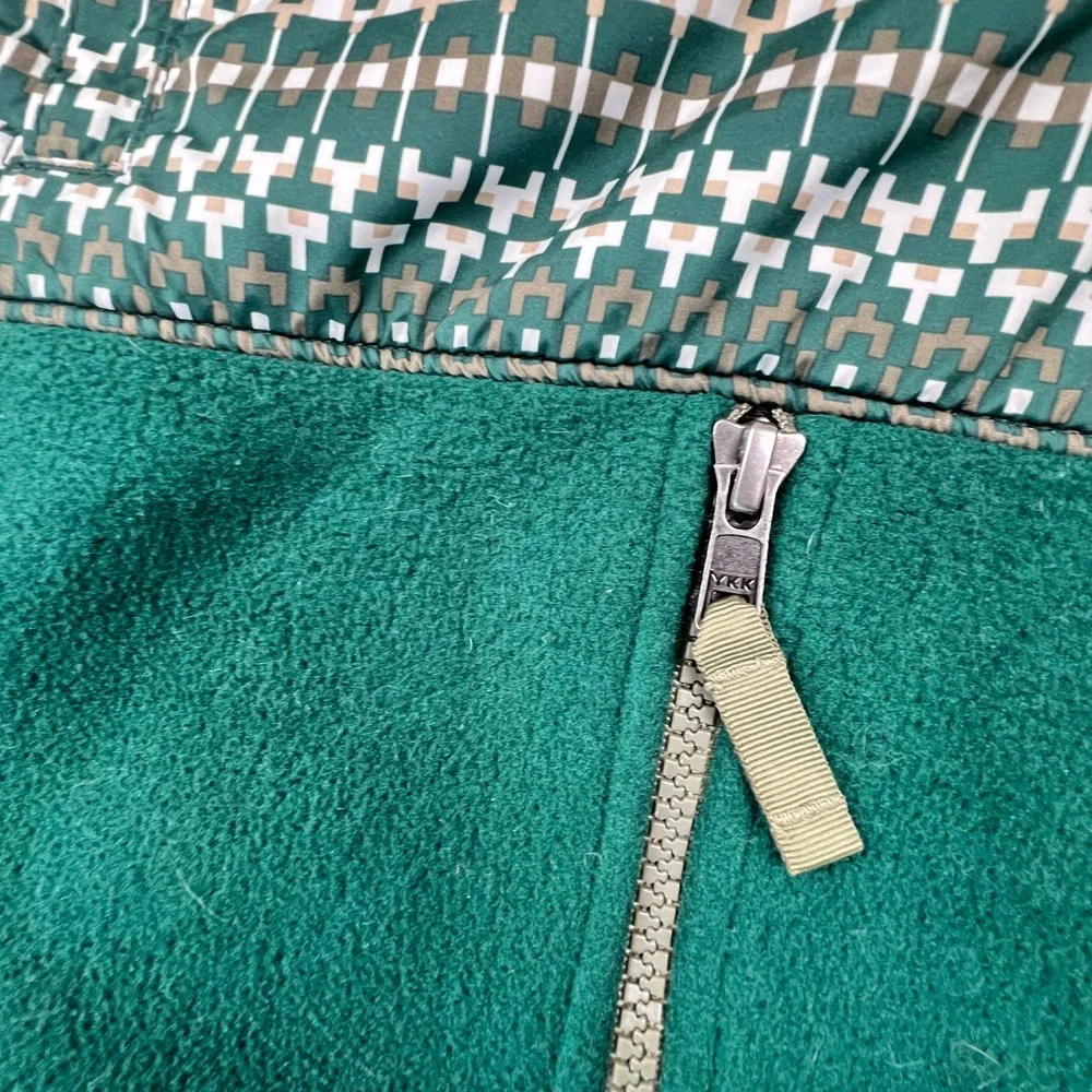 The North Face Fleece Jacket Youth M 10/12 Green Geometric Pattern Denali Style